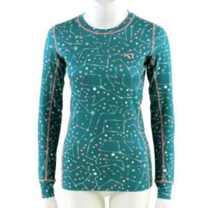 Kari Traa Womens Long Sleeve Shirt Base Layer Size M Turquoise Lake